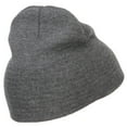 thumbnail image 4 of Peace Symbol Embroidered Short Beanie - Grey OSFM, 4 of 5