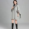 thumbnail image 5 of AUNVITO Women's Hooded Coat Faux Rabbit Fur Collar Oversized Cape Design Casual and Trendy Winter Style, 5 of 5