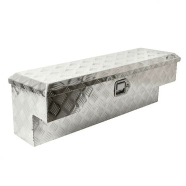 Aluminum Side Tool Box for Truck Pickup 37"x12"x13" Trailer Storage Bed w/Lock Silver