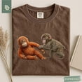 thumbnail image 3 of Monkey Punch Shirt, Monkey Punch Graphic Tee, Animal Lover Mother Gift, Mothers Day T-Shirt, Viral Mama Gift Idea, Cozy Mom, 3 of 6
