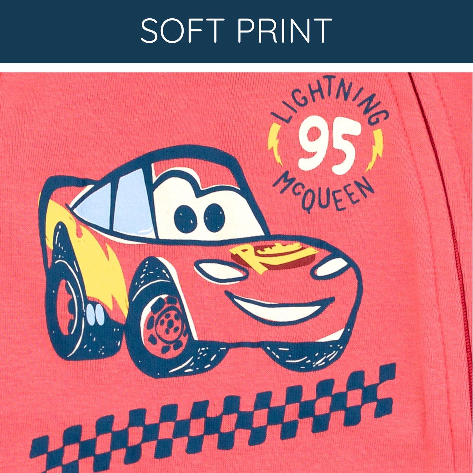 Disney Cars Baby Boys' 2-Pack Footed One-Piece Sleep N' Play McQueen Coral White