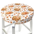 thumbnail image 3 of Picia Autumn Harvest Baskets Pattern Round Stool Covers Comfy Seat Covers Stretch Removable Washable Chair Slipcover Round Bar Chair Cushion Cover-14 inch, 3 of 7