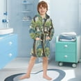 thumbnail image 5 of FORMRS Niños Bathrobe Unisex Hooded Robe Soft Plush Pajamas Sleepwear, Size 4-6T, Pine Tree, 5 of 7