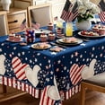 thumbnail image 2 of XGFHYJEH 4th of July Tablecloth, Patriotic Decorations Red White and Blue Print Table Cloth, Memorial Day Table Cloth American Flag for Independence Day Indoor Outdoor Pool Party Decor, 150*200cm, 2 of 5