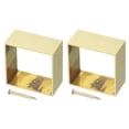 thumbnail image 1 of Uxcell 2 Pcs Cubierta de Pie de Mueble de Latón, 1.46 x 1.57 x 0.79 Pulgadas, Cubiertas de Patas de Muebles Cuadradas Doradas para Proteger el Suelo de Sillas, Mesas, Sofás, Camas, 1 of 6