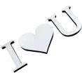 thumbnail image 3 of INICIO / L❤VE / I ❤U Letras de bricolaje Etiqueta de espejo de pared Calcomanías artísticas Póster de bricolaje para dormitorio Habitación I❤ U Yotijar Cartas Etiqueta de la pared, 3 of 10