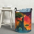 thumbnail image 6 of Fuzoiu Abstract Tree Castle Print Circular Hamper,Laundry Basket with Handle,Collapsible Laundry,Dirty Clothes Storage Basket,for Bedroom Bathroom Dorm Living Room-Small, 6 of 6