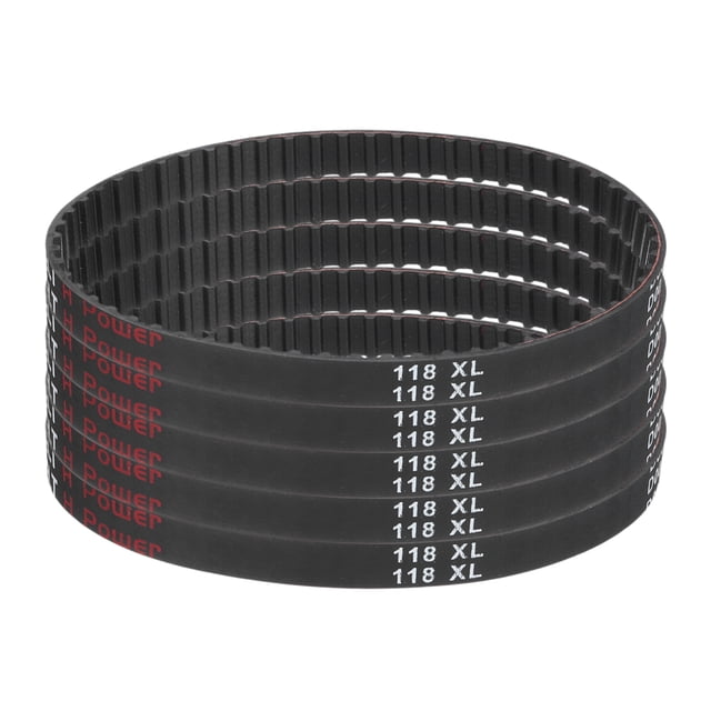 5pack 118XL 037 Timing Belt 59 Teeth Rubber Geared Cogged Belt, 0.20" Pitch