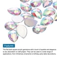 thumbnail image 4 of Uxcell 50PCS Flat Back Acrylic Teardrop Gems 13x18mm Artificial Rhinestones for DIY Crafts Bead Multicolor, 4 of 6