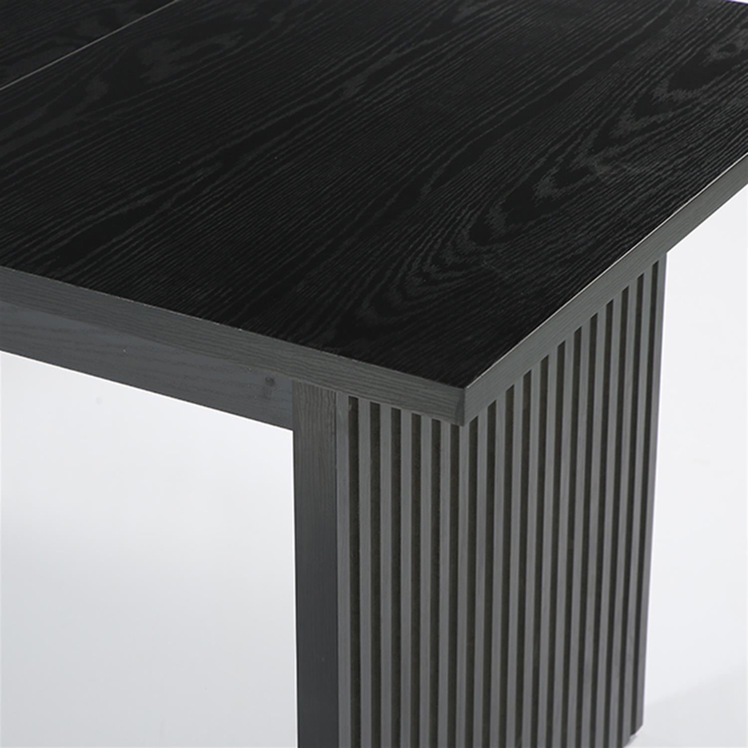 Demi Bonn 63" Modern Conference Table, Wood Meeting Room Table, Home Office Desk Writing Table for Living Room, Bedroom, Black