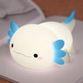 thumbnail image 1 of Lámpara nocturna FAMIDUO Axolotl de silicona apta para uso alimentario, recargable, 1 of 7