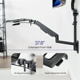 thumbnail image 3 of VIVO Pneumatic Ultrawide Monitor Wall Mount + Keyboard Tray, Up to 49" Screens, 3 of 8