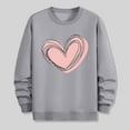 thumbnail image 5 of PNTUTB Men's Fashion Valentine's Day Print Casual Long Sleeve Crew Neck Loose Comfortable Pullover Sweatshirts, 5 of 6