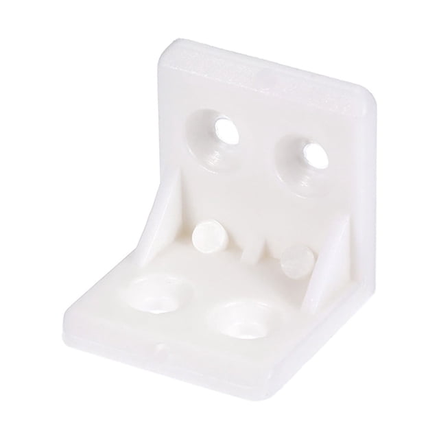 Soportes de Esquina de Plástico de 90 Grados para Muebles de Estante Unique Bargains 27x27x27mm 24Pcs Blanco