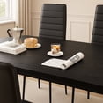 thumbnail image 3 of 5 Pieces Dining Table Set for 4, Modern Wooden Kitchen Table and 4 Upholstered PU Leather Chairs, Small Dinette for Dining Room, Breakfast Nook, Apartment-Black Tabletop, 3 of 8