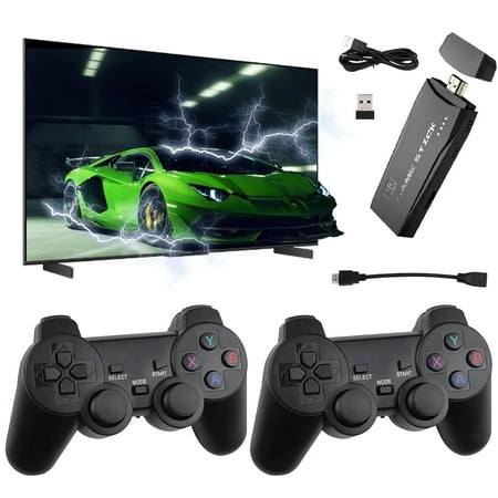 Retro Game Stick - Classic Video Games with 4K HDMI, Built-in 20000+ Games, Dual 2.4G Wireless Controllers