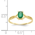 thumbnail image 3 of 10K Yellow Gold Polished Geniune Emerald Birthstone Ring, 3 of 3