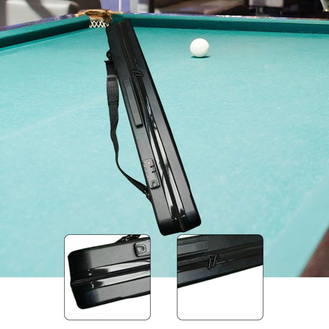 DYNWAVECA Étui de Billard Sac de Rangement pour Tringle de Billard avec Poche Extérieure Étui de Transport pour Bâtons de Billard Pochette de Rangement pour Queue de Billard Verrouillage par Code Noir
