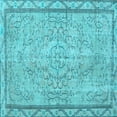 thumbnail image 1 of Ahgly Company Indoor Square Persian Light Blue Traditional Area Rugs, 6' Square, 1 of 4