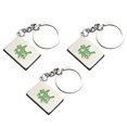 thumbnail image 1 of 3PCS Creative Mahjong Fortune Keychain Metal Car Key Pendant (Silver Green), 1 of 9