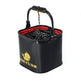 thumbnail image 2 of Cheers.US Fishing Bucket Foldable Fishing Bait Bucket Multifunctional Portable Folding Fishing Minnow Bucket Fish Live Bait Container Outdoor Camping EVA Fishing Bag for Kids and Adult, 2 of 7