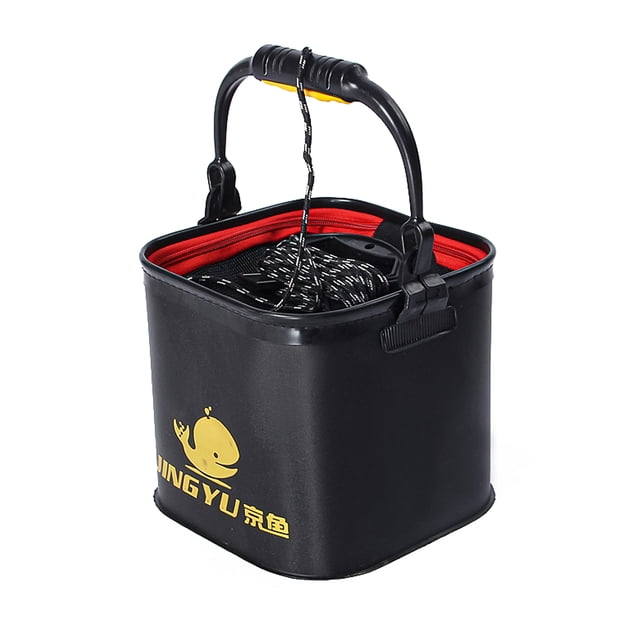 Trayknick Fishing Bucket Folding Portable Collapsible Multifunctional Fish Live Bait Container for Fishing