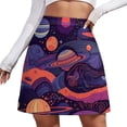 thumbnail image 2 of Colorful Space Print Skirt Summer Nebula Haze Street Style Casual A-line Skirts Modern Min, 2 of 7