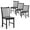 Black, variant on Costway Rustic Dining Chairs Set of 4 with Slat Tilt Backrest, Wide Seat, Rubber Wood Legs White