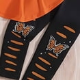 thumbnail image 4 of HCNTES Children Girls Clothes T-Shirt Top + Pants 2pcs Outfit Set Kids Girl Spring Summer Clothing Size 3T 4T 5T 6T Little Girls School Clothing Set(D01-Orange,5-6 Years), 4 of 6