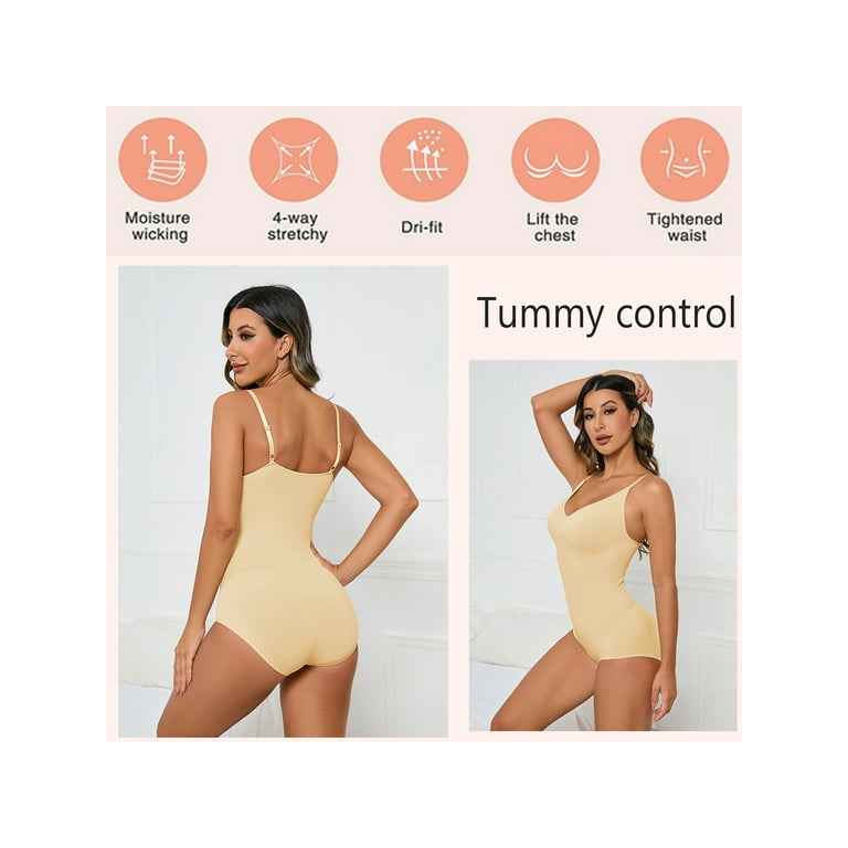 MISS MOLY Women Seamless Bodysuit Shapewear Tummy Control Body