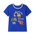 thumbnail image 5 of HILEELANG Toddler Little Boys T-Shirts 3 Pack, 100% Cotton Short Sleeve Tees for Kids 2-7T, Cute Construction Vehicle & Truck Prints Casual Summer Tops for 4T, 5 of 5