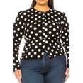 thumbnail image 6 of Women's Plus Size Collarless Button Down Jacket with Belt Accent, 6 of 7