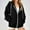 Black, variant on Viadha Basic Lightweight Full Zip Hoodie for Women Long Sleeve Cardigan Jacket Hood Fall Winter Sweatshirts with Pockets