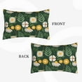 thumbnail image 4 of YFYANG Super Soft Rectangular Plush Cushion Cover (Without Pillow Insert), Green Blooming Daisy Pattern Comfort and Non-Pilling Hidden Zip Bedroom Sofa Pillowcases, 20"x30", 4 of 9
