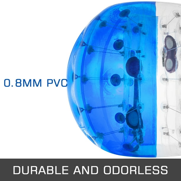 VEVOR 2 pelotas inflables de parachoques de 1,5 m de diámetro, pelota de fútbol de burbujas, explote en 5 minutos, pelota inflable Zorb para adultos o niños (5 pies, rojo y azul)