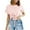 Pink-03, variant on Mittory Women's Short Sleeve Tie Front Knot Tops Hem Summer Crop T-Shirt Tops Blouse