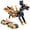 Gold, variant on Unbranded Magnetic Dinosaur Transformer Toy, 2-in-1 Collision Transforming Vehicle to Unicorn Dragon Robot, STEM Gift for Kids Ages 3-12