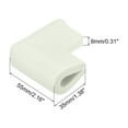 thumbnail image 2 of Uxcell Corner Guards Edge Protectors, 8Pack U Foam Safety Bumper W Self-Adhesive Tape, 2.16"x1.38"x0.315", White, 2 of 5
