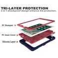 thumbnail image 6 of iPad Air 2 Case,iPad Pro 9.7 Case,Hybrid Shockproof Rugged Heavy Duty Full-Body Drop Protection Stand Kids Case with Shoulder Strap for iPad 6 / iPad Pro 9.7,Blue+Rose, 6 of 7