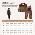 thumbnail image 4 of Fuzoiu Rustic American Flag Wood Print Women's Long-Sleeved Pajama,Lounge Button Down Nightwear,Womens Notch Collar Pajama Set-XX-Large, 4 of 7
