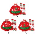thumbnail image 2 of Newborn Baby Girls My First Christmas Outfit Princess Bodysuit Romper Tutu Dress +Headband+Striped Leg Warmers+Shoes 4Pcs Clothes Set, 2 of 7