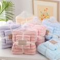 thumbnail image 6 of Xoxingysm Towel Soft Towel Set 1 Towels1 Hand Towels Soft Premium Family Microfiber Towel Set Microfiber Coral Velvet Highly Absorbent Towel for Fitness Bathroom, 6 of 8