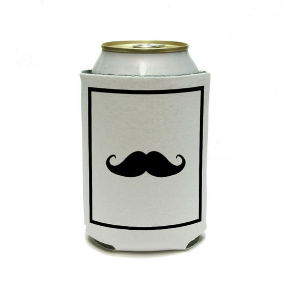 Mustache Can Cooler Drink Insulator Beverage Insulated Holder
