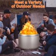 thumbnail image 5 of Towallmark Fire Pits for Garden, 35.4 Inch Smokeless Fire Pit, 304 Stainless Steel Wood Burning Fireplaces with Removable Ash Pan & Stand, Portable Safe Burning Firepit, 5 of 7
