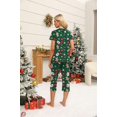 thumbnail image 4 of Ekouaer Women' Sleepwear Capri Pajama Sets Short Sleeve Two-Piece Pjs V Neck Tops & Capri Pants with Pockets -, 4 of 5