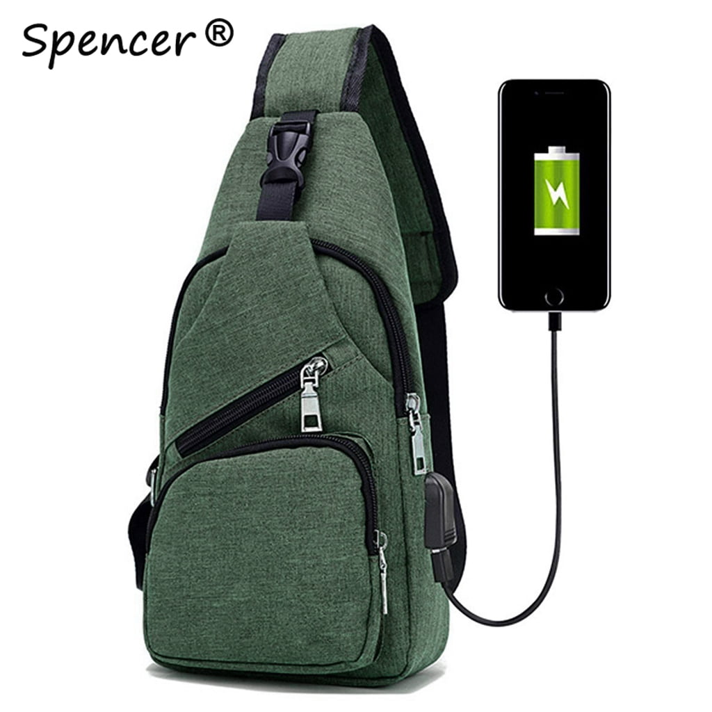 Messenger Sling Body Bag Backpack NAVY School Shoulder Day Pack Hiking Rucksack 