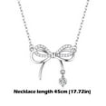 thumbnail image 6 of SSKFHGI Silver Butterfly Necklace with Zircon and Pearl Pendant Elegant Womens, 6 of 8