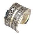 thumbnail image 3 of jiaroswwei Bohemian Flower Engraving Open Bangle Carved Cuff Bracelet Women Jewelry Gift, 3 of 7