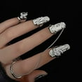 thumbnail image 3 of Jinsinto 4pcs Queen Fingernail Claw Nail Rings Set Finger Tip Protection Belly, 3 of 5