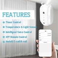 thumbnail image 3 of 2pc Curtain Motor BT Voice Control Switch Robot APP Control Timer Setup Compatible with Alexa Google Home for T-Rail/U-Rail, 3 of 5